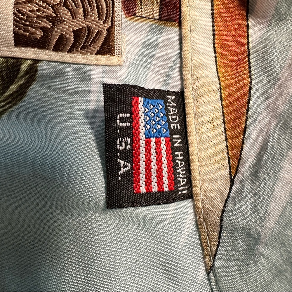 KALAHEO Men’s Hawaiian Tropical Surfboard Made In Hawaii Shirt Sz L - Picture 5 of 8